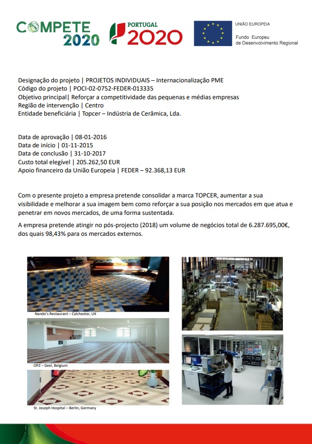 Projetos Individuais – Internacionalização PME